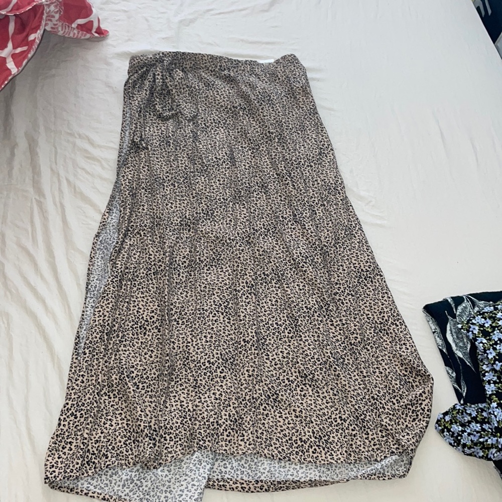 Cheetah midi skirt